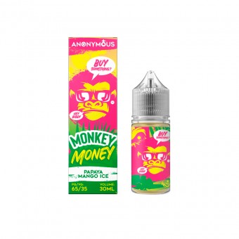 Е-жидкость Anonymous - Monkey Money - яркий кислый микс папайи, манго и льда.