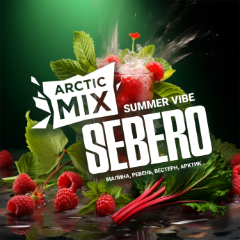 Табак для кальяна Sebero Arctic Mix Малина, Ревень, Вестерн, Артик (Summer Vibe)