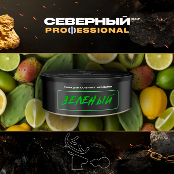 Табак для кальяна Северный Professional Киви Лимон Лайм Кактус (Зеленый)