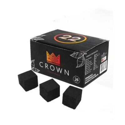 Кокосовый уголь Crown 22мм 24 куб/пачка, 0.25кг