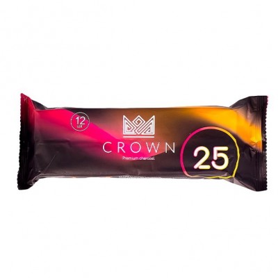 Кокосовый уголь Crown 25мм 12 куб/пачка, 0.17кг