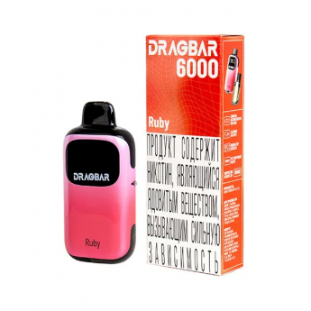 Одноразовый вейп Dragbar 6000 - Арбуз (Ruby)