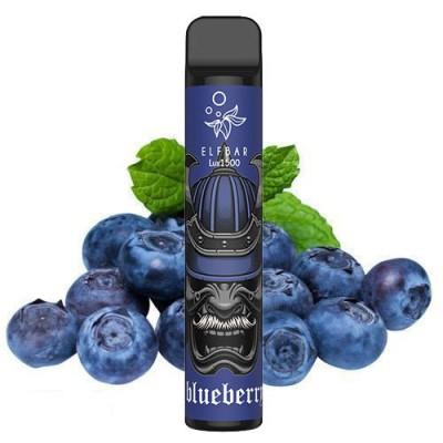 Оригинальный Elf Bar 1500 Lux (до 1500 затяжек) - Blueberry  - Черника. Одноразовый электронный испаритель (парогенератор)