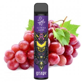 Оригинальный Elf Bar 1500 Lux - Grape - Виноград. Одноразовый электронный испаритель (парогенератор)