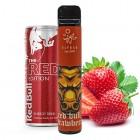 Оригинальный Elf Bar 1500 Lux (до 1500 затяжек) - Red Bull Strawberry - Энергетик и Клубника. Одноразовый электронный испаритель (парогенератор)