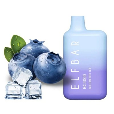 Одноразовый вейп Elf Bar BC4000 - Черника лёд (Bluebberry ice)