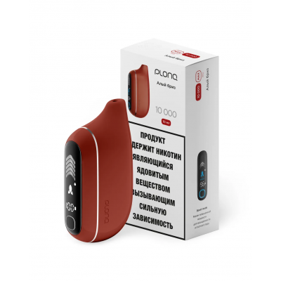 Одноразовый вейп PLONQ 10000 - Вишня Лимон (Алый бриз)