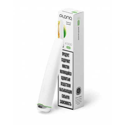 Одноразовый вейп PLONQ 4000 - Яблоко Персик (Золотой урожай)