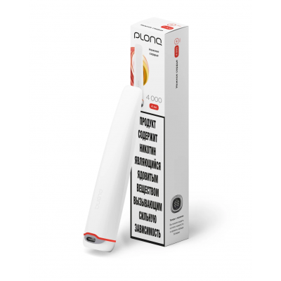 Одноразовый вейп PLONQ 4000 - Клубника Банан (Нежное сердце)