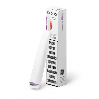 Одноразовый вейп PLONQ 4000 - Малина Мандарин (Палящий огонь)