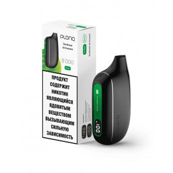 Одноразовый вейп PLONQ 8000 - Киви лайм (Зеленая вспышка)