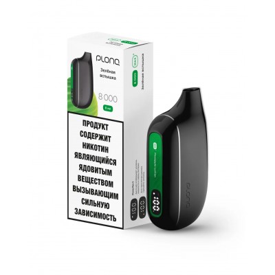 Одноразовый вейп PLONQ 8000 - Киви лайм (Зеленая вспышка)