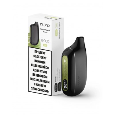 Одноразовый вейп PLONQ 8000 - Зелёный чай (Нефритовый туман)
