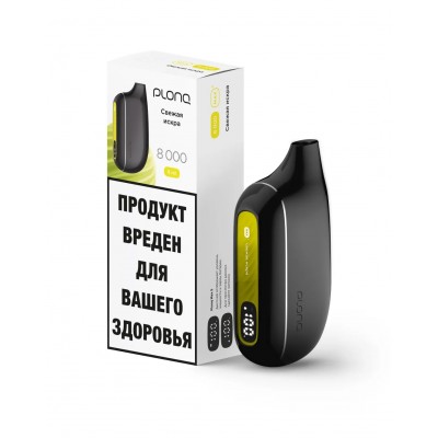 Одноразовый вейп PLONQ 8000 - Лимон мята (Свежая искра)