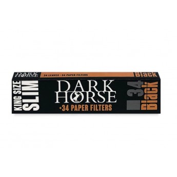 Бумага для самокруток Dark Horse King Size Black 13.5гр + Tips