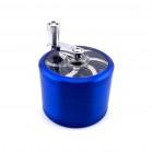 Металлический измельчитель табака с ручкой синий 07087 (63 мм), Китай