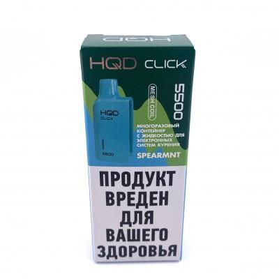 HQD CLICK Картридж Spearmnt,( Сладкая мята) 5 мл . Одноразовый электронный испаритель (парогенератор)