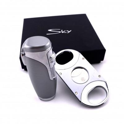 Зажигалка многоразовая с ножом для сигар, 238353