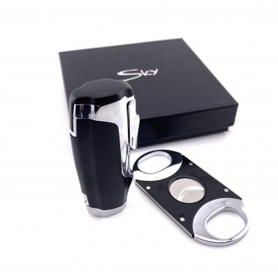 Зажигалка многоразовая с ножом для сигар, 238356